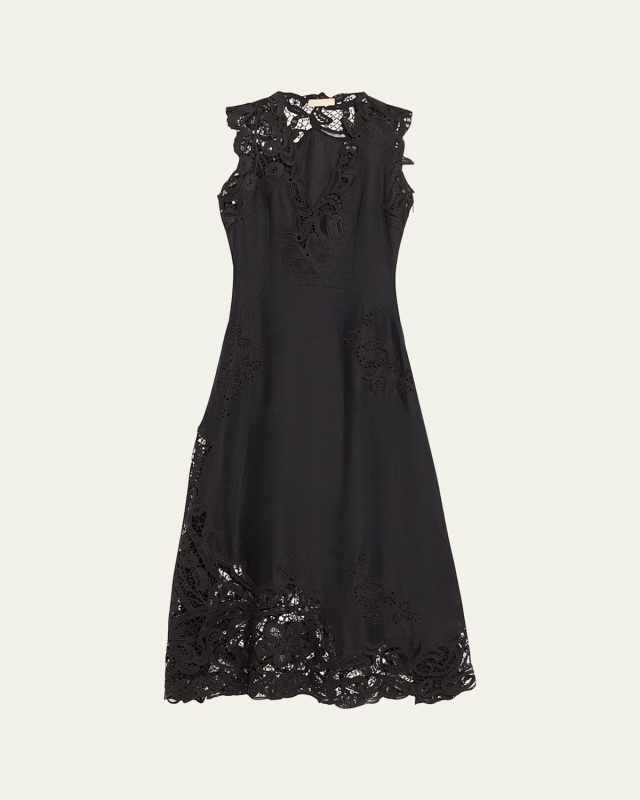Olivette Embroidered Midi Dress